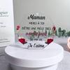 Decoración Acrílica Plana 2D, Elegante Recuerdo para el Día de la Madre - Perfecta para Navidad, Acción de Gracias y Cumpleaños, Decoración Acrílica para Escritorio y Sala de Estar