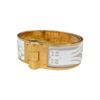 HERMES Charnière Bangle Bangle Gold Plated White x Beige x Gold Women Used