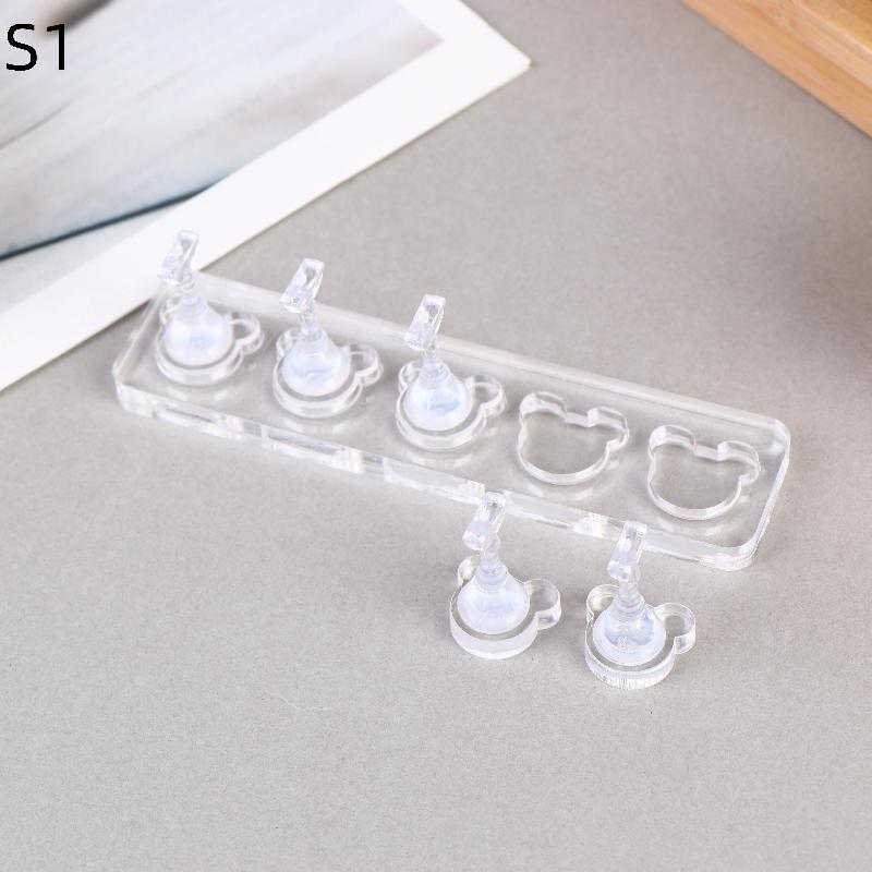 1 Set Non-Magnetic Nail Display Acrylic Nail Display Stand Tips Holder Nail Practice Stand Fingernail Diy Manicure Stand Tools