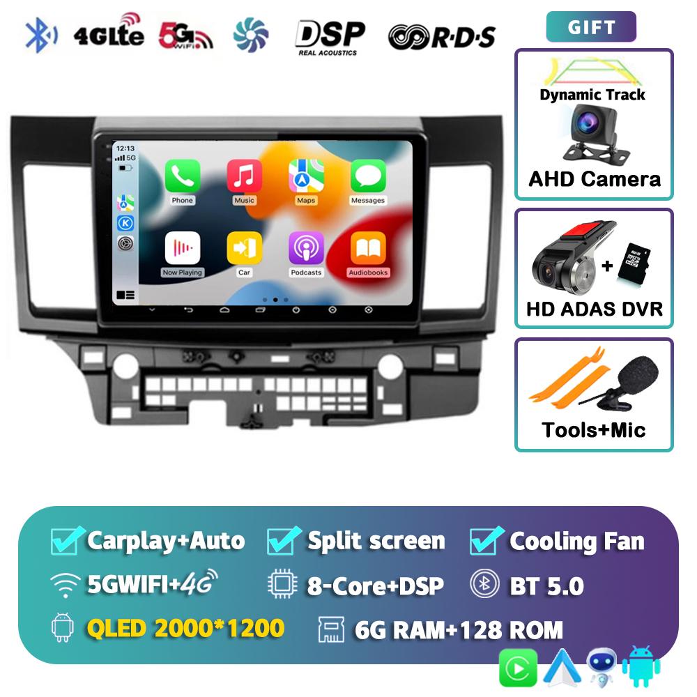 Android 14 WIFI+4G Car Radio For Mitsubishi Lancer 10 CY 2007-2017 Multimedia Video Player Navigation GPS Stereo 2 Din Head Unit