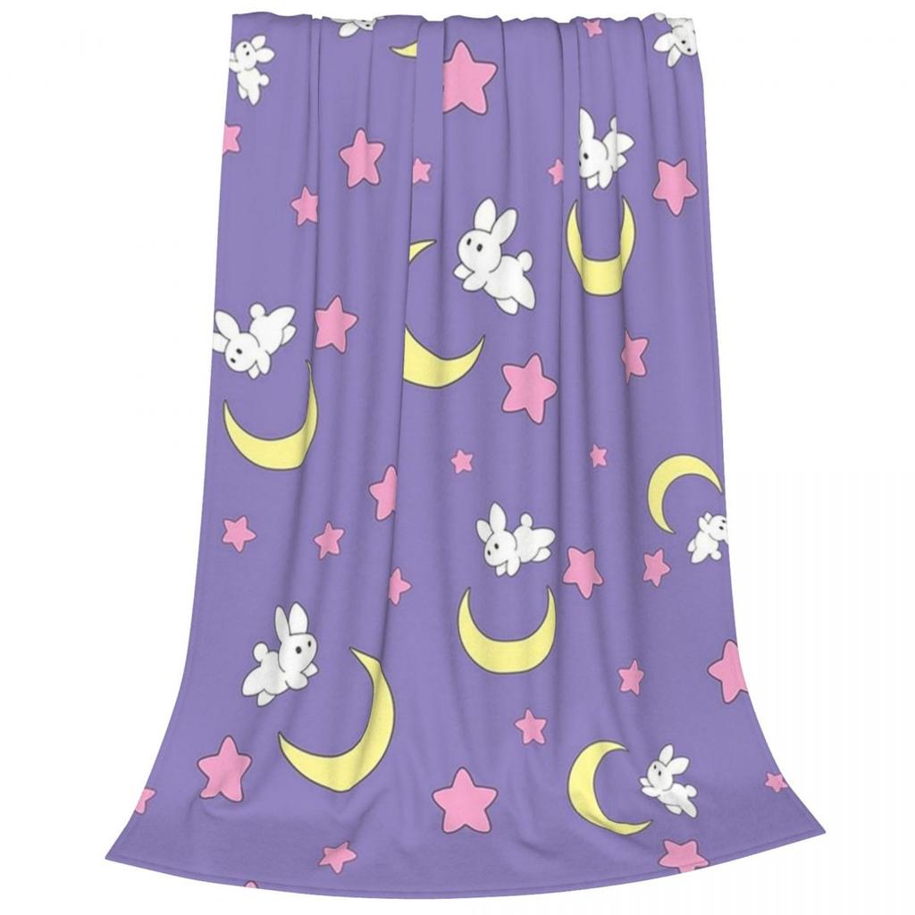 Rabbit Of The Moon Blanket Flannel Warm Sofa Throw Blankets For Couch Bedding Outdoor Throws Bedspread Quilt