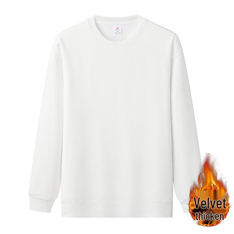 Herren Hong Kong Stil Silberfuchs Fleece Rundhals Sweatshirt - Locker sitzendes vielseitiges Oberteil für Paare