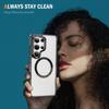 For Magsafe Magnetic Wireless Charging Transparent Phone Case for Samsung Galaxy S26 S25 Ultra S26 Plus Clear Protective Cover
