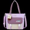 Li Shen Large Capacity Purple School Backpack