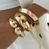 Exaggerated Metal Big Water Droplets Hug Bracelet Women, Fashionable And Futuristic Sense Stacking Bracelet Jewelry Women