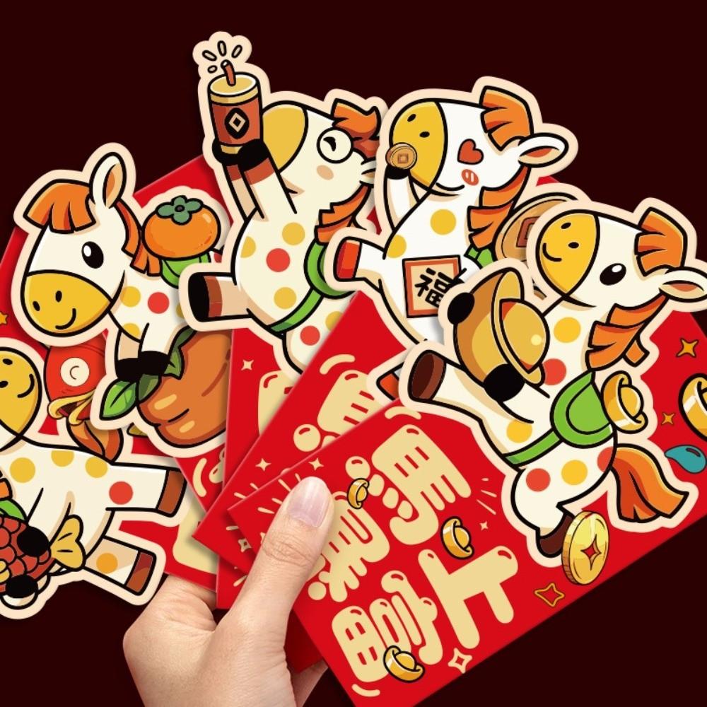 Chinese Style 2026 Lucky Red Bag Traditional Money Envelope Red Packet  Spring Festival