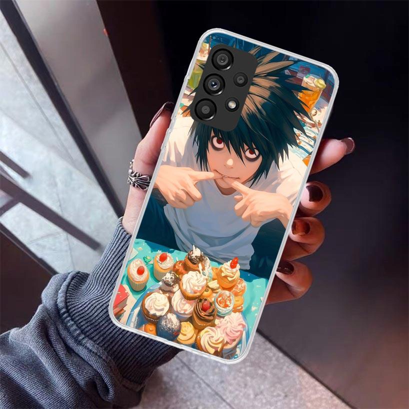 

N-Note D-Death L Lawliet Phone Case For Samsung Galaxy A17 A57 A37 A16 A26 A36 A56 A15 A25 A35 A55 A14 A13 A54 A53 A34 A24 A33 A Samsung A37