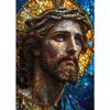 Jesus Christ Stained Glass Posters Canvas Prints Art Mosaic Jesus Religion Portrait Abstract Pop Wall Art Picture for Home De