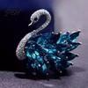 Sparkling Swan Brooch for Women, Rhinestone Decorative Lapel Shape Pin, Animal Shaped Jewelry Suits Coats Sweaters Sweater Decoration