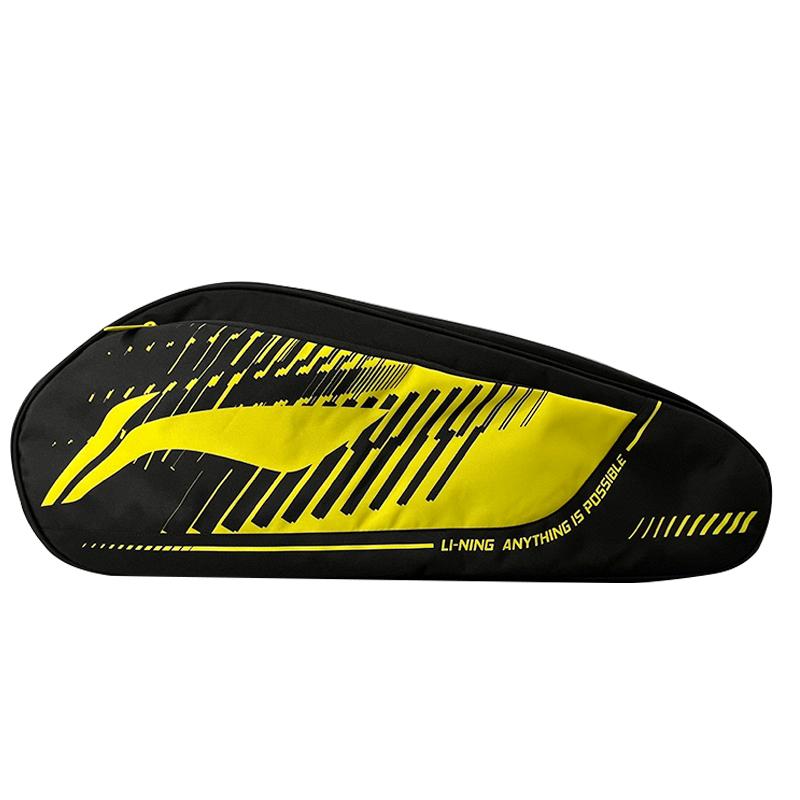 Li Ning Polyester Gym Bag Large Unisex Black & Yellow ABLV031