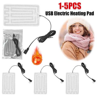 USB Heating Film Electric Heating Pad 5V Gloves Heater Foldable Electric Foot Warmer Multi-Function for Neck Shoulders Back Legs