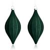 Velvet Flocked Plastic Cone Ornaments - Christmas Tree Decorations For Store Displays