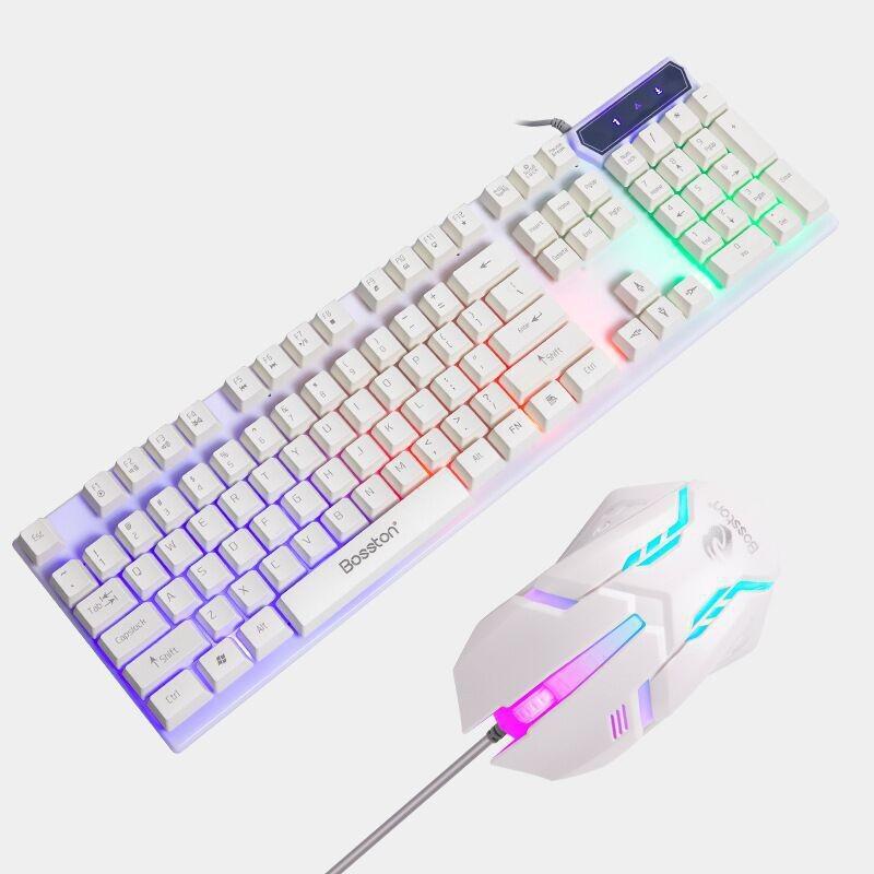 Bosdon 8310 USB Gaming Keyboard and Mouse Set with Suspended Luminous Keys