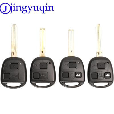 Jingyuqin Toy43 Toy48 2/3 Buttons Car Key Case Cover Shell For Toyota Avensis Corolla For Lexus Rav4 With Rubber Pad