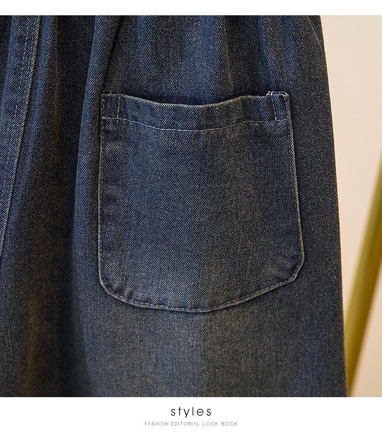 Women's Summer Retro Denim Shorts - Loose Fit, Plus Size, Slimming, Elastic Waist, Wide Leg Design