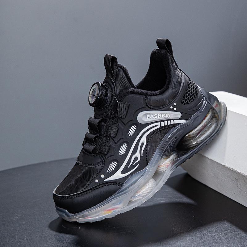 Zapatillas de Correr y Deportivas Impermeables de Cuero para Niños Otoño/Invierno 2025 con Suela Blanda