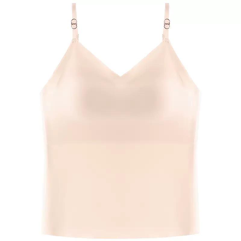 Kamizelka damska głęboko wycięta w kształcie litery V, upiększająca skórę - Wygodna, przyjazna dla skóry, bezszwowa kamizelka z wyjmowanymi wkładkami masującymi