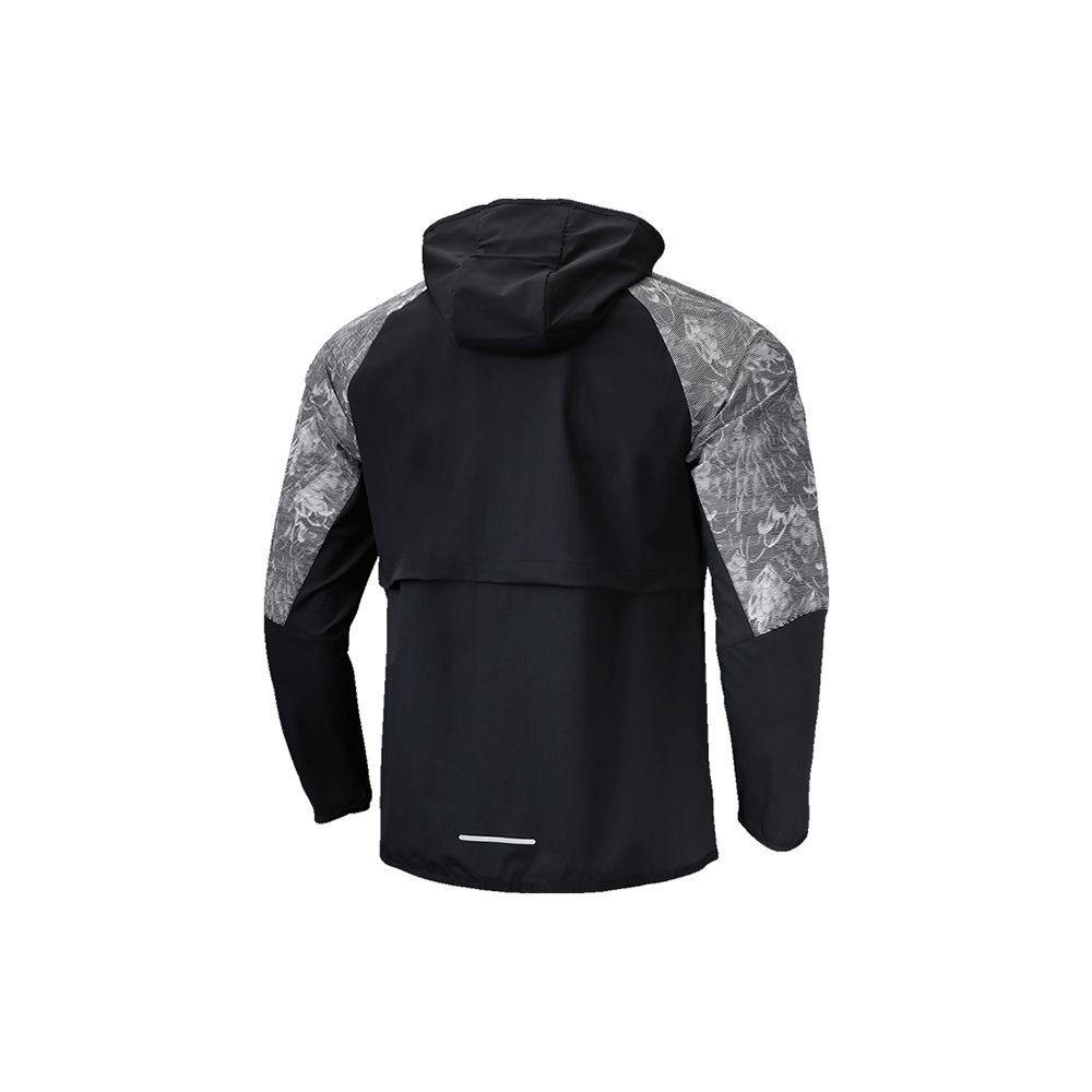 Under Armour Printed Logo Sports Knit Spliced Hooded Jacket Men Jackets Black 22500403-001