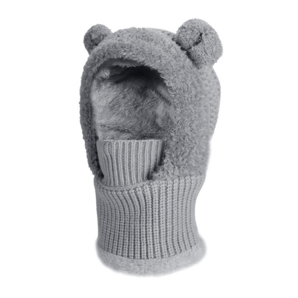 Winter Sturmhaube Mütze Gestrickte Ohrenschutzmaske Kinder Halswärme Abdeckung Mütze Mädchen Kapuzenmütze