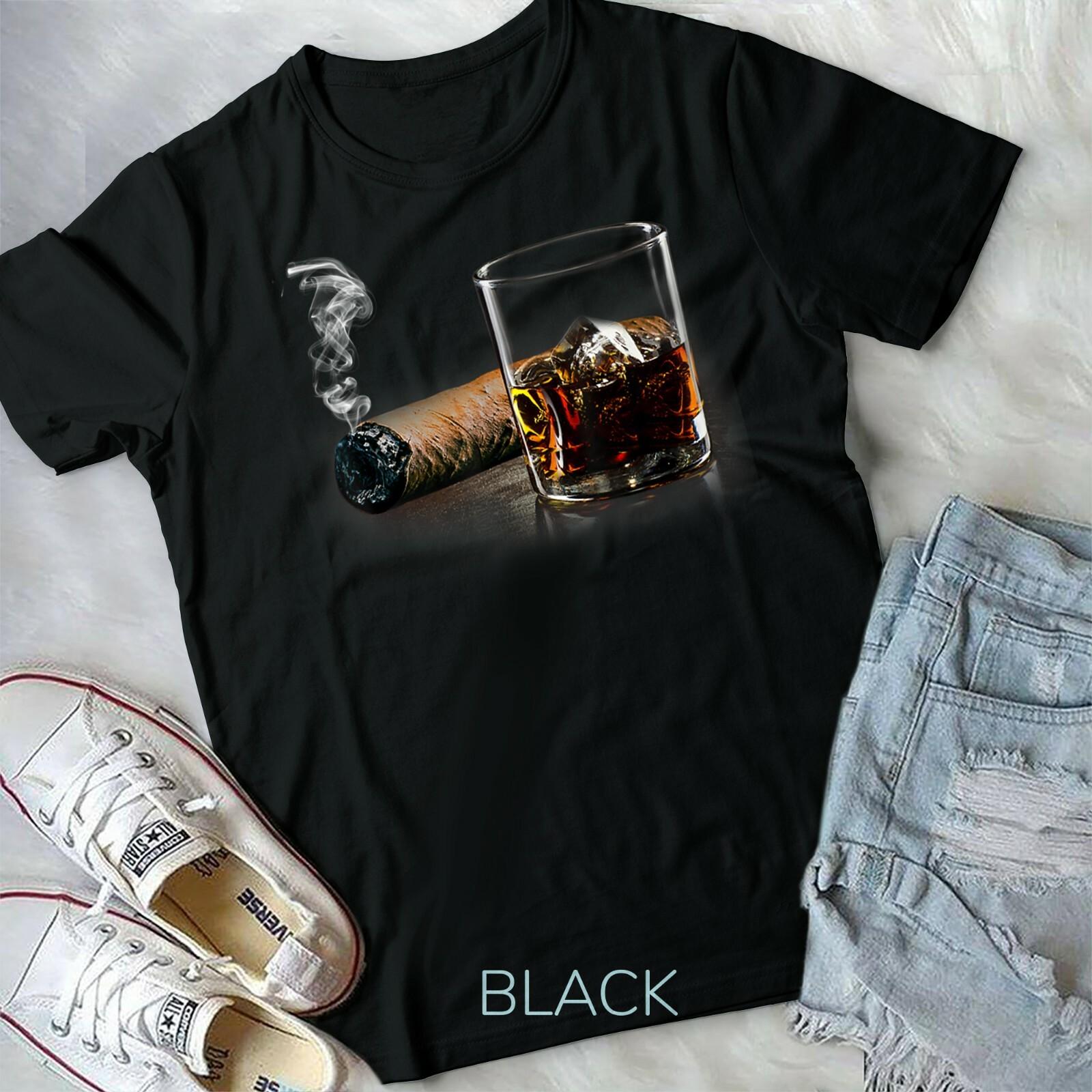 Cigar and Bourbon T-shirt Great Gift for Cigar Lounge Unisex Form T-shirt S