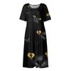Summer Dress For Women Casual Printed Short-Sleeve Beach Swing Dress