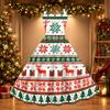 Women's Sexy Off-Shoulder Vintage Christmas Print Dress for Holiday Party