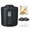 [Official Latest Model, Made In Japan, Glass Container] TANICA Yogurt Maker with HARIO Glass Container (Set of 2), Temperature Control (25-70℃), Timer