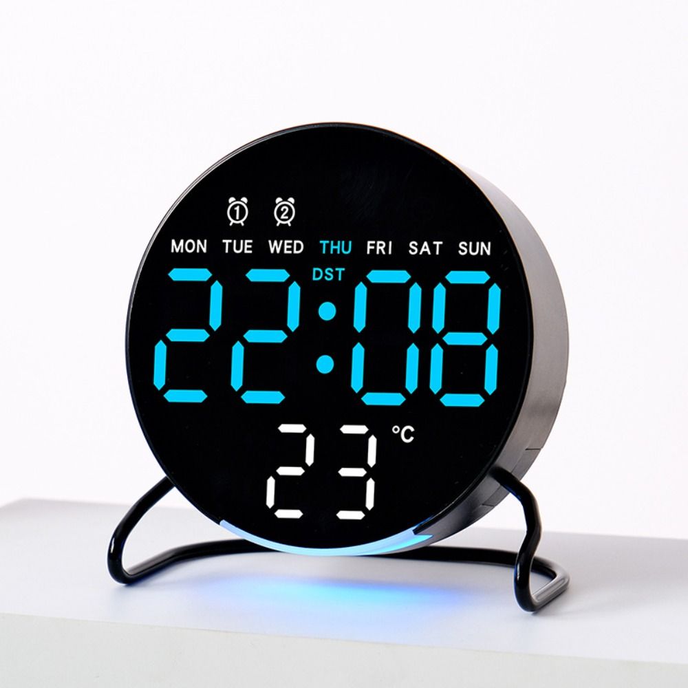 Multi-functional Digital LED Clocks Atmosphere Lights Display Table Clock  Home Decor