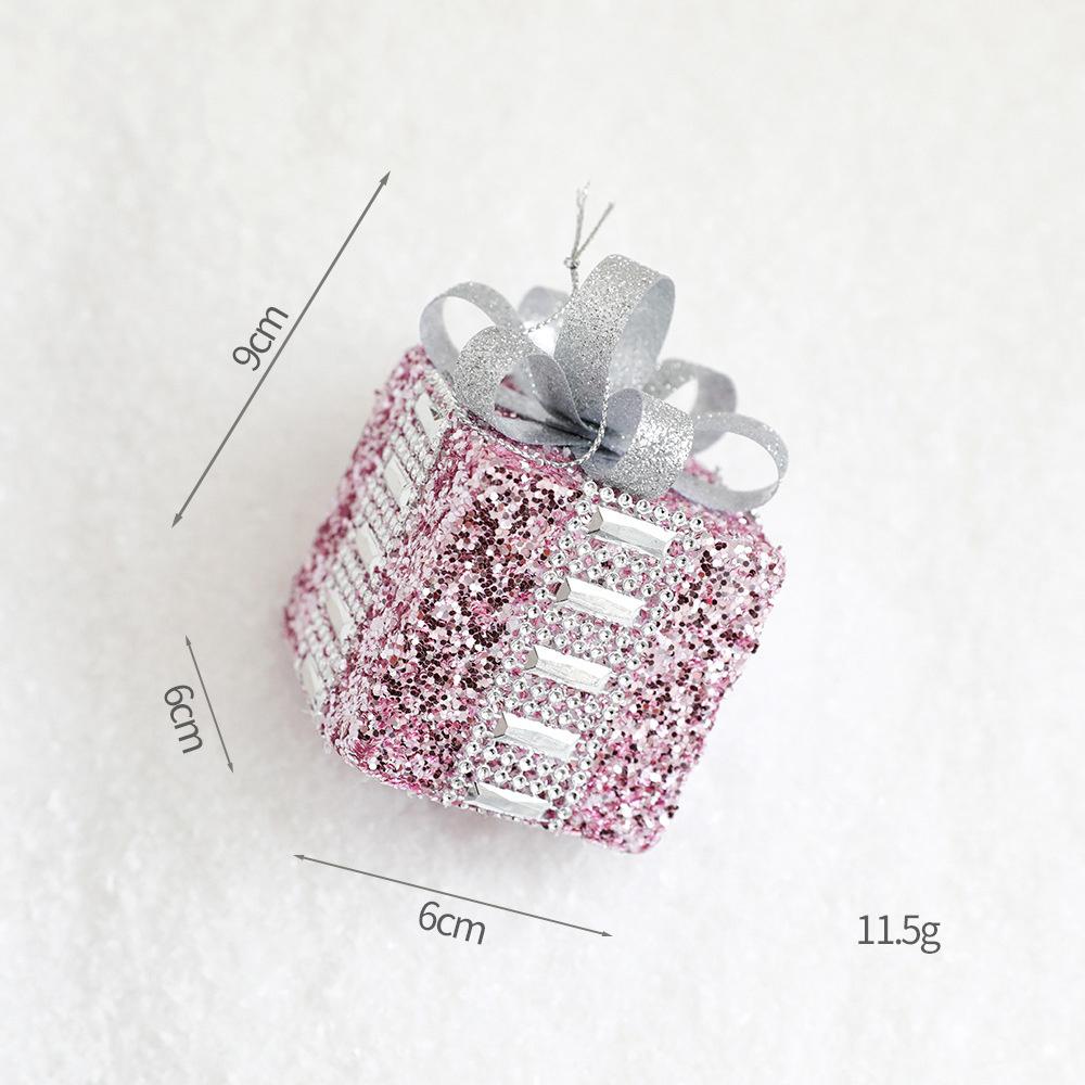 Christmas Tree Ornaments Pink Foam Ball Bow Tree Top Star Xmas Tree Hangings Pendant Party Decorations Supplies 2025 New Year