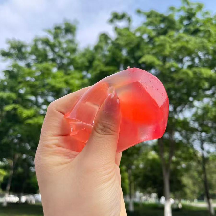 Toys Fake Food Squishy Pomegranate Squeeze Toy Super Clear Stress Relief Fidget Sensory Slow Rebound Calming Gadget Squeeze Toy
