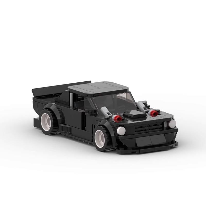 MOC Ford Mustang Hoonicorn V2-Compatible Speed 8 Grid Car Model Building Blocks