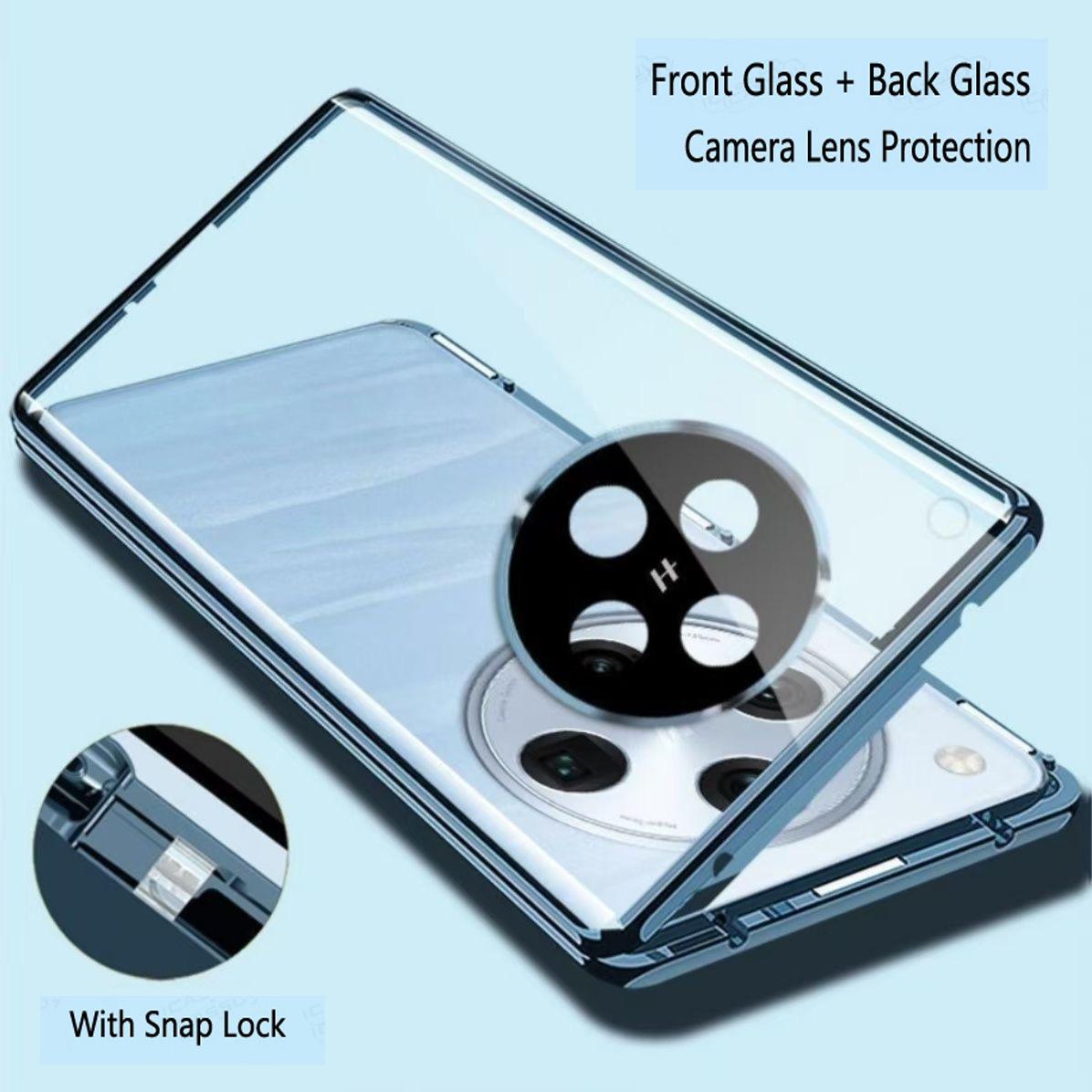 

360 Full Case For Xiaomi Redmi 14C 14R Case Double Sided Magnetic Adsorption Metal Capa Tempering Glass Cover For Redmi 14R 14C For Redmi 14R