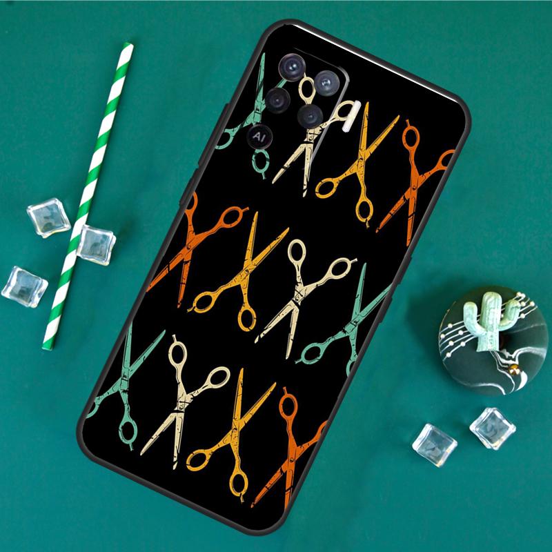 

Hairdresser Barber Scissors Phone Case For Oppo A18 A38 A58 A78 A98 A40 A60 A80 A91 A15 A17 A74 A94 A54 A57S A16 A76 A96 OPPO A54s