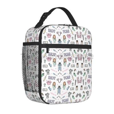 Custom Enfermera En Apuros Doctor Nurse Medical Insulated Lunch Bag Reusable Portable Thermal Bento Tote for Work Picnic Travel