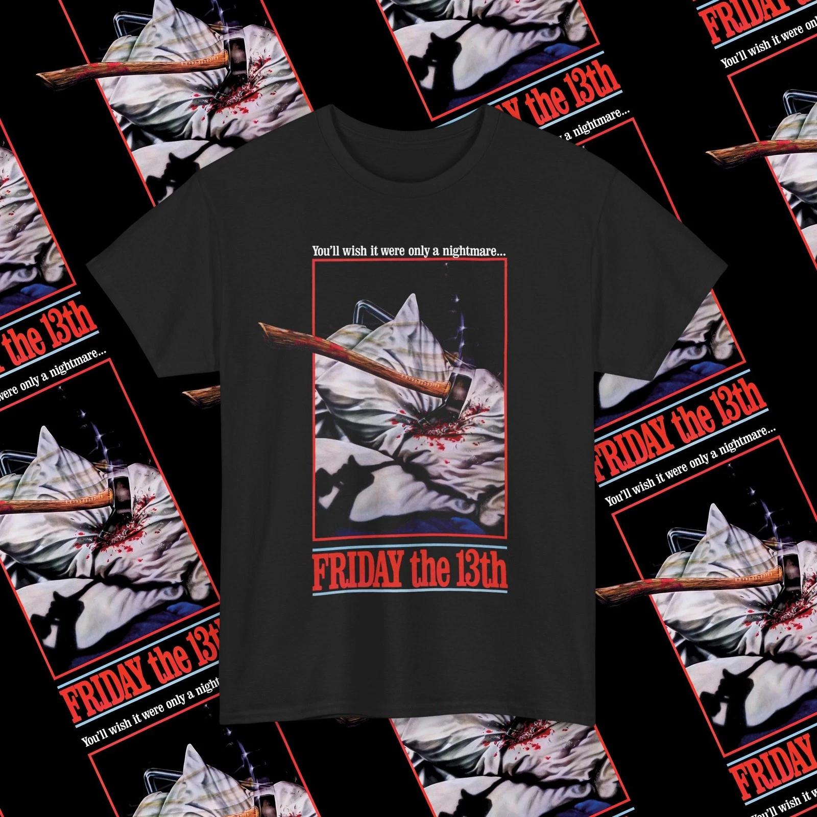 Friday the 13th (1980) Horror Movie T-Shirt, Classic Slasher Film Poster Shirt XL