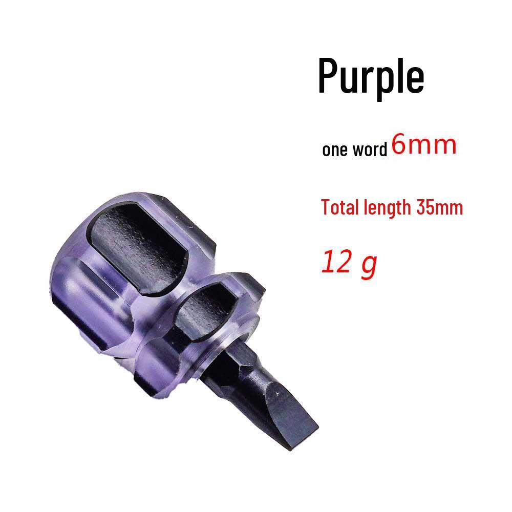 Mini Transparent Handle Screwdriver with Turnip Head - Phillips, Slotted, Torx