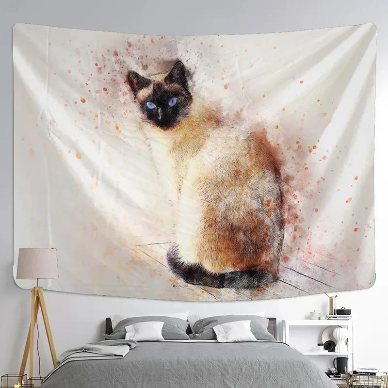 Животное Акварельная живопись Декоративный гобелен Офис Гостиная Украшение Дома Настенный — фото 12