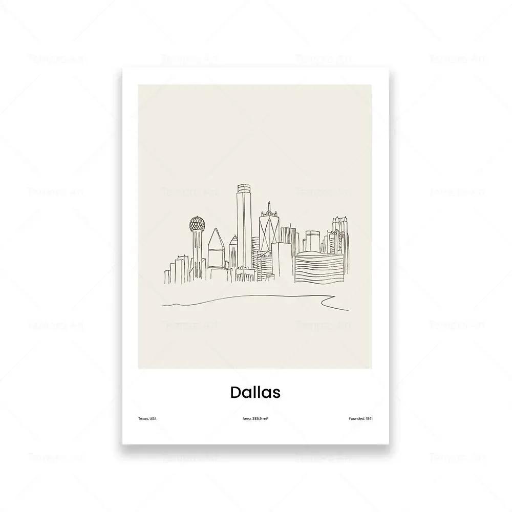 Modern Minimalist City Skyline Wall Art New York Toronto HD Canvas Print Poster for Living Room Bedroom Decor