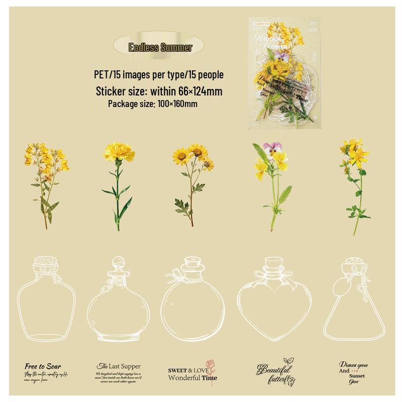 Into Dream Series: Yi Niao Tibetan Floral Large Sticker Pack - 6 Designs