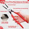LEONTOOL Snap Ring Long for 3mm Jaw Tip 318mm Overall Straight Dedicated Tool for Removing Snap Rings Pliers, Straight, Type, Shafts, Diameter,