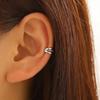 Clip per orecchio retrò francese a doppio strato in lega senza buco: Ear Cuff Semplice da Donna, Stile Freddo, di Nicchia Coreano, Temperamento