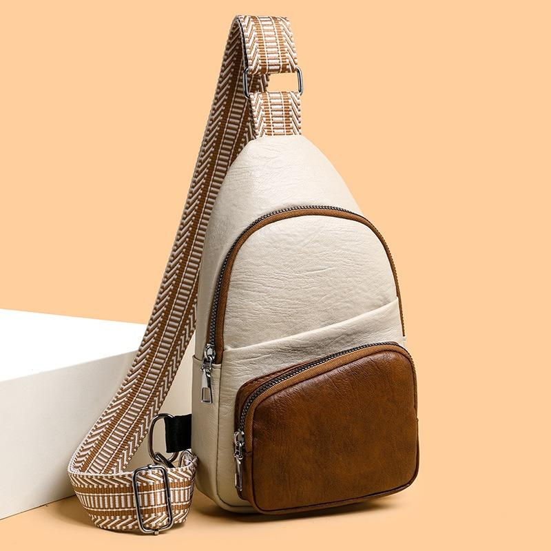 Women's New Shoulder Bag Fashion Sports Small Backpack Retro Multi-functional Travel Portable Breast Bag