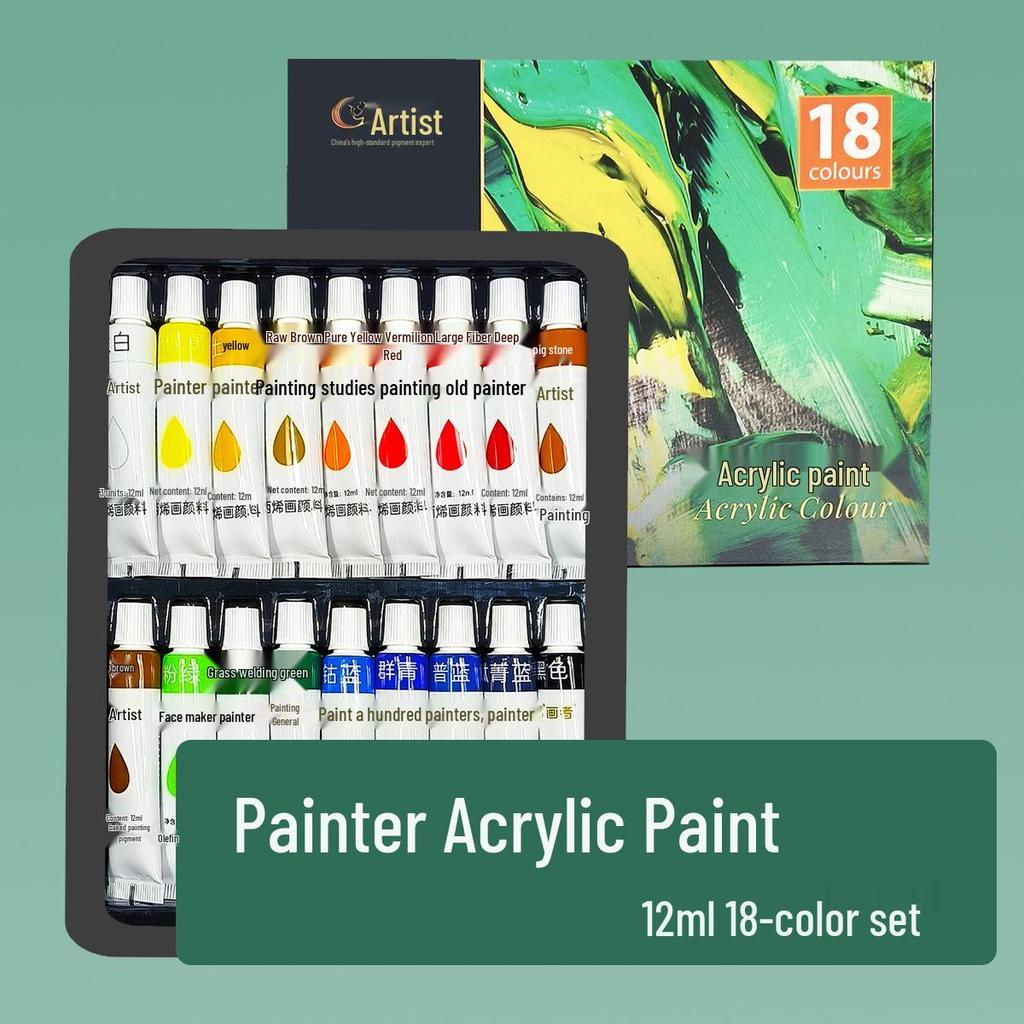 Set di Vernici Acriliche per Artisti, 36 Colori (Tubi da 12 ml), Senza Formaldeide, Portatile per Progetti Artistici Fai da Te