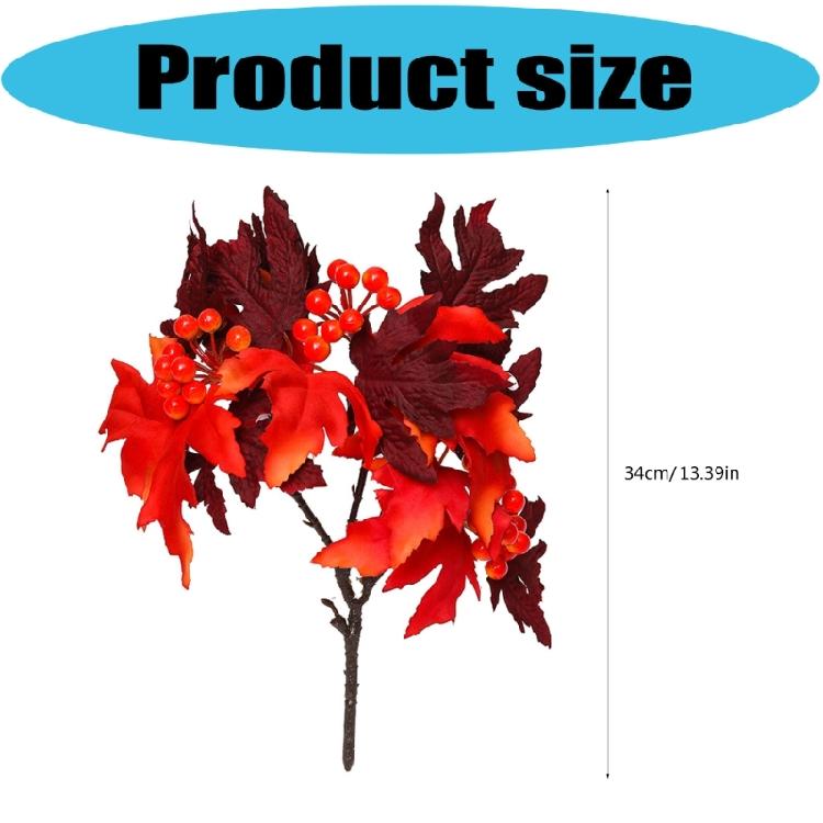 Autumns Velvety Touch Plant Collection Artificial Maples Leaf Pinecones Berries Cluster Long Time Fall Decors For Mantelpieces And Entryways