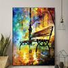 Abstract Streetlight Bench Canvas Painting Living Room Wall Decor Bedroom Wall Art Posters For Home Decoration
