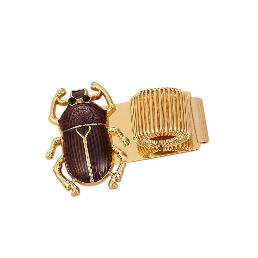 Creative Butterfly Rhinoceros Beetle Pen Clip Vintage Notebook Pen Holder Notebook Accessory