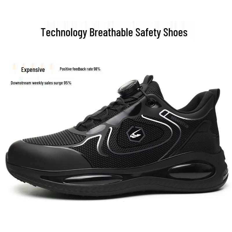 Durable Non-Slip Steel Toe Safety Shoes - Anti-Smash & Puncture Resistant, Comfortable for Long Wear