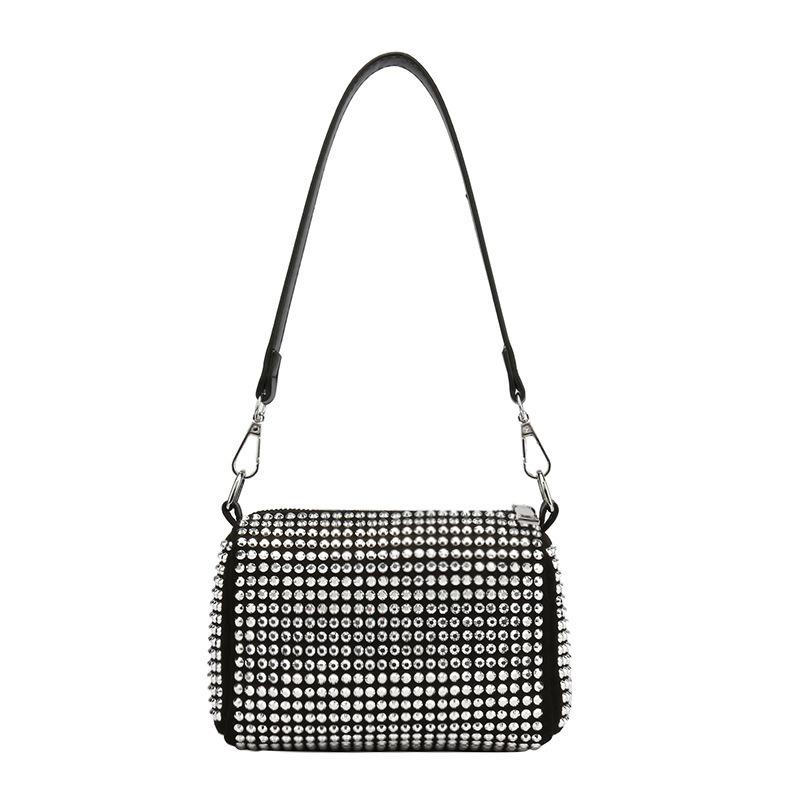 Small bag women's new messenger bag bright diamond flow fashion chain large capacity handbag shoulder bag