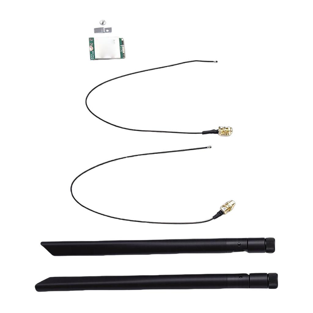 NGFF M.2 WiFi 6E Wireless Card 2.4G 5G Dual Band 1800Mbps   5.2 PC   Adapter with Dual 8DB   Support for   10 11