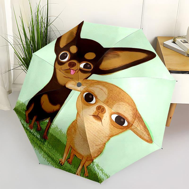

1pc Chihuahua Friends Umbrella with Plastic Handle,Suitable for All Seasons Home Travel Outdoor UmbrellaFP094